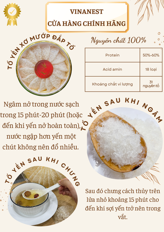 Vinanest Simply Swift 2 (Yến Sơ Mướp Đắp Tổ) 100GR