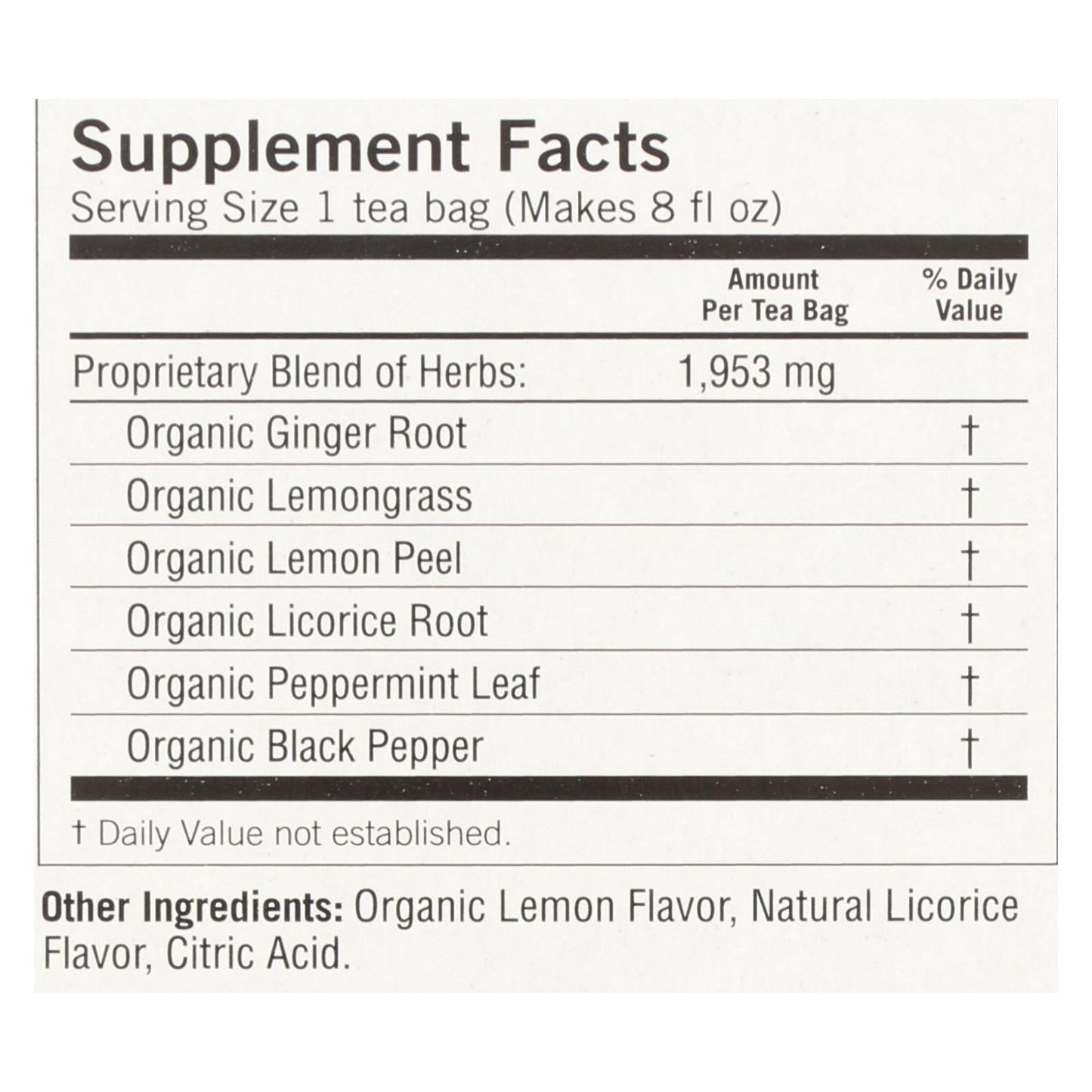 Yogi Lemon Ginger Herbal Tea, Caffeine Free, 6x16 Bags