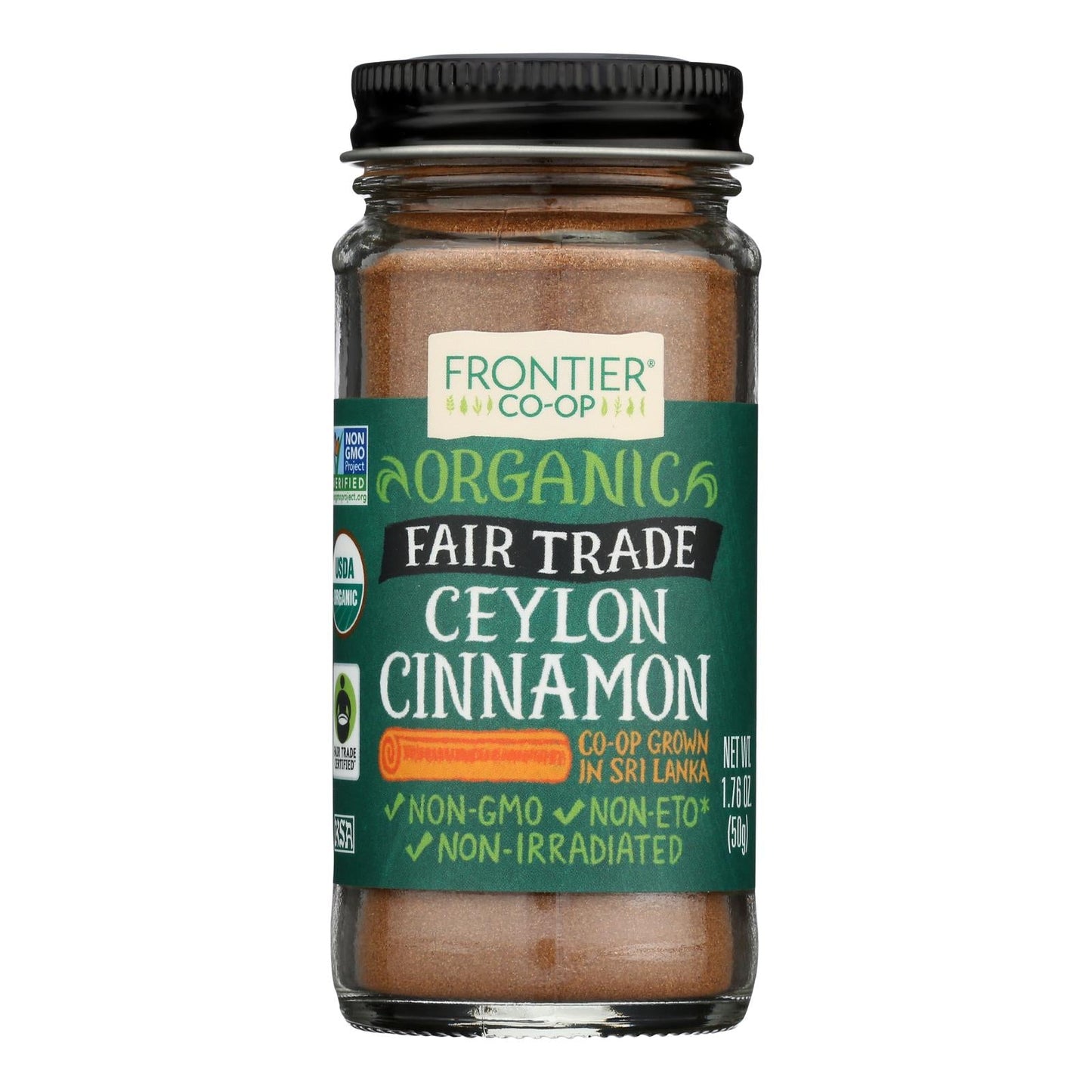 Organic Ceylon Cinnamon, Ground, Fair Trade, 1.76 Oz