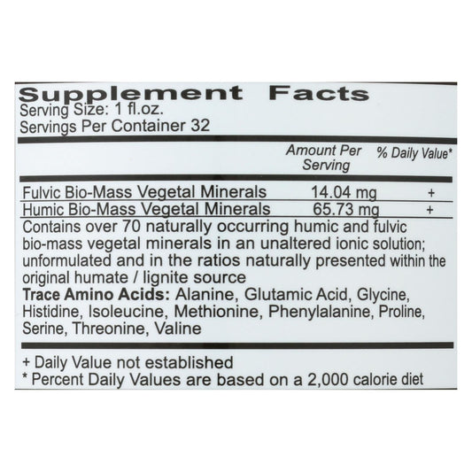 Vital Earth Minerals Fulvic-Humic Mineral Blend - 32 fl oz
