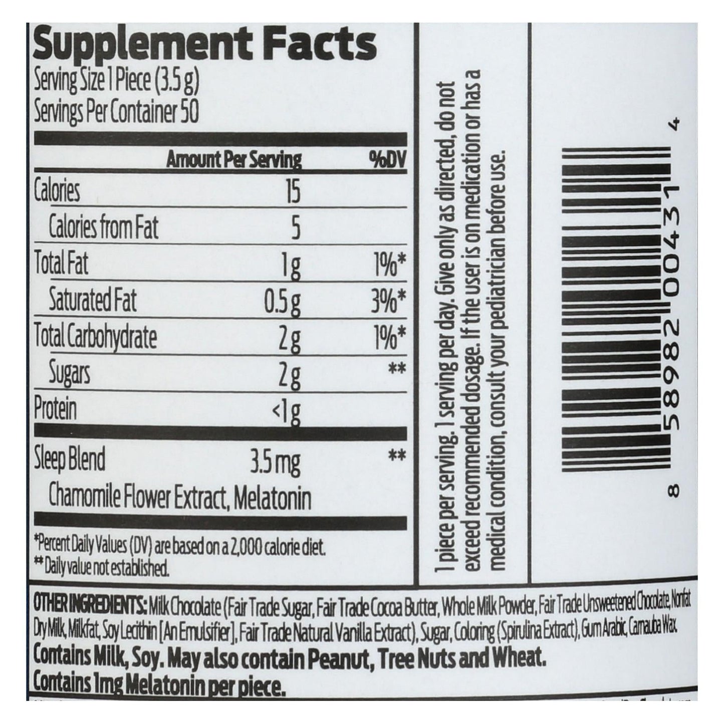 Good Day Chocolate - Chocolate Kid's Sleep - 1 Each - 50 CT
