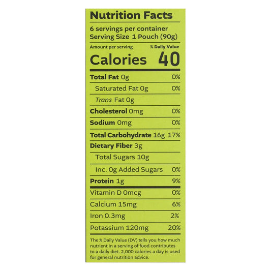 White Leaf Organic Baby Food Pear Banana Kiwi - 6 Pack