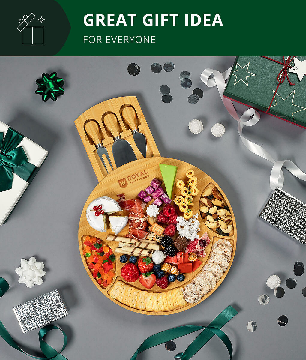 Royal Craft Wood Round Cheese Board