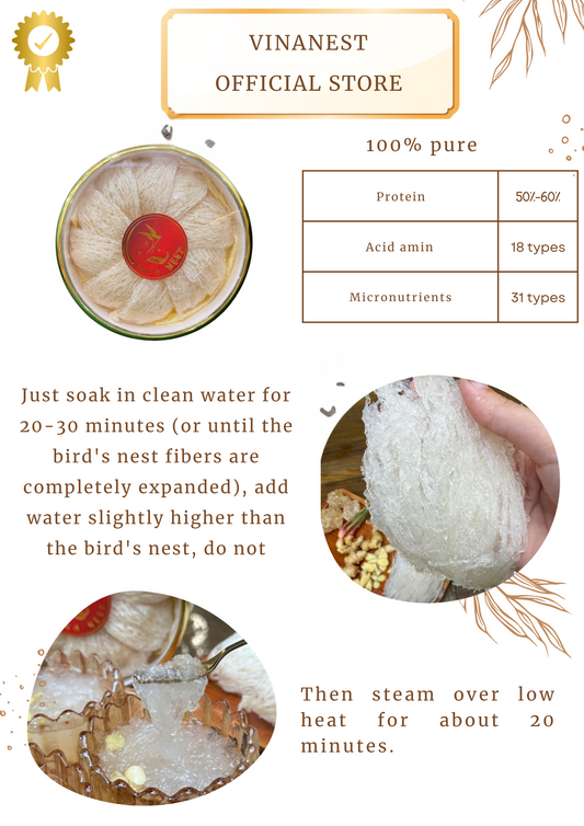 Vinanest Premium (Tổ Yến Rút Lông Đắp Tổ) 100GR