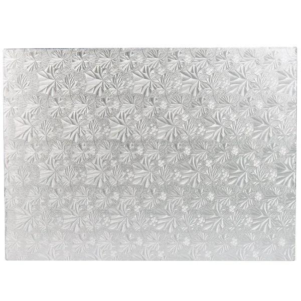 Cake Board - 1/2 Sheet Silver Wrap - (Foldunder)