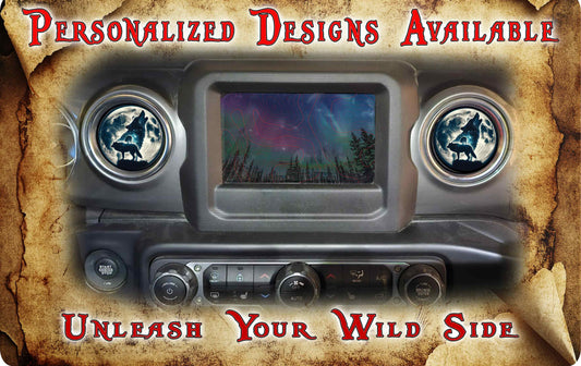 Steering wheel decal Wolves