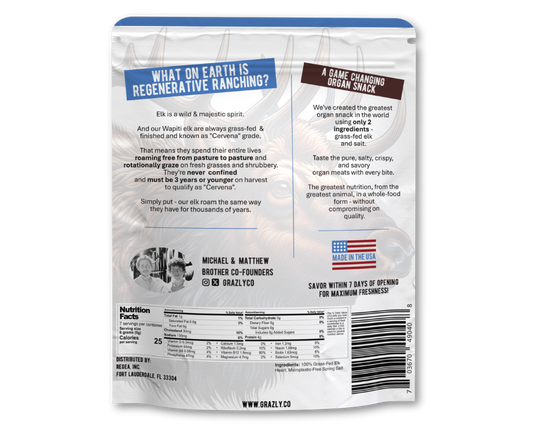 Elk Heart Crisps - 100% Grass-Fed/Finished