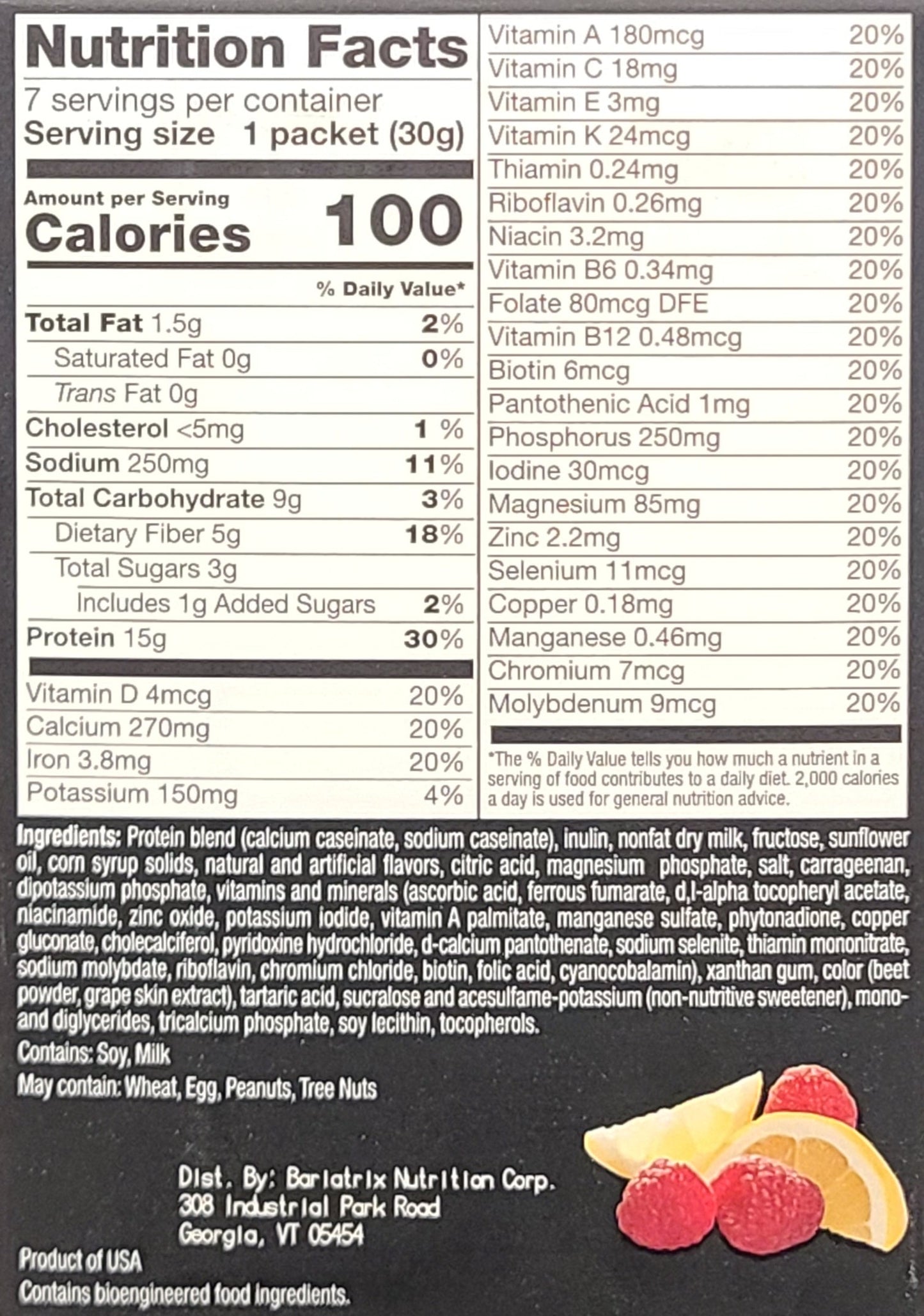 Lemon Raspberry Shake - Proti-Max