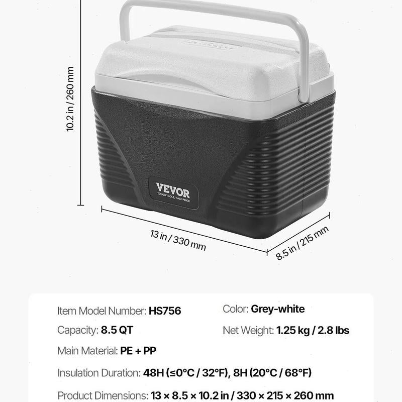VEVOR Insulated Portable Lunchbox Cooler, Max 52 Qt - Holds 50 Cans, Ice Retention Hard Cooler with Heavy Duty Handle, Ice Chest Lunch Box for Camping, Beach, Picnic, Travel, Outdoor VEVOR Super Brand Day