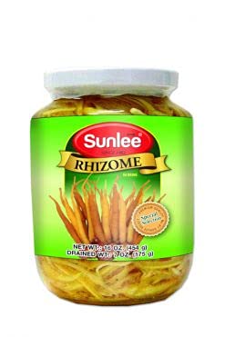 Sunlee Rhizome (Kachine in Thai) Strips in Brine 16 oz. Shipped by Thai Pantry.net