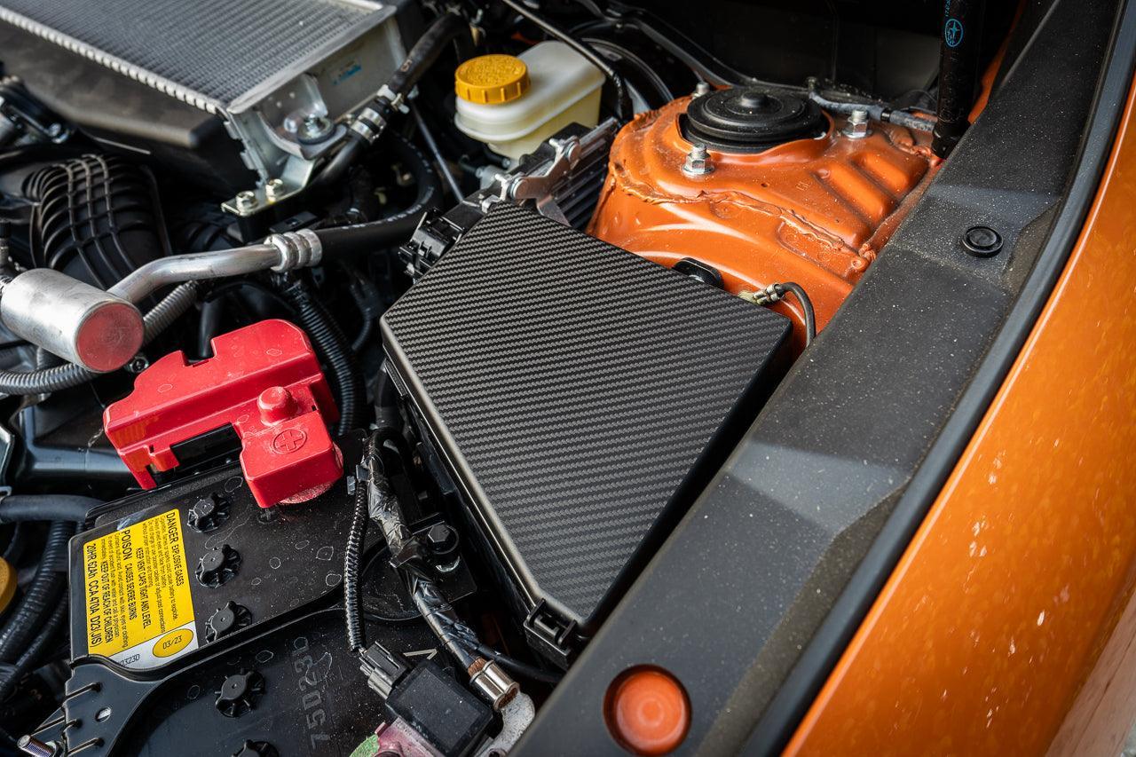 3D Carbon Fuse Box Cover Overlay - 2022+ Subaru WRX