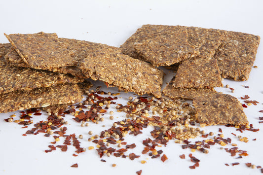 Norwegian Baked Chili & Coriander Knekkebrød Crackers bag - 12 bags x 6oz case