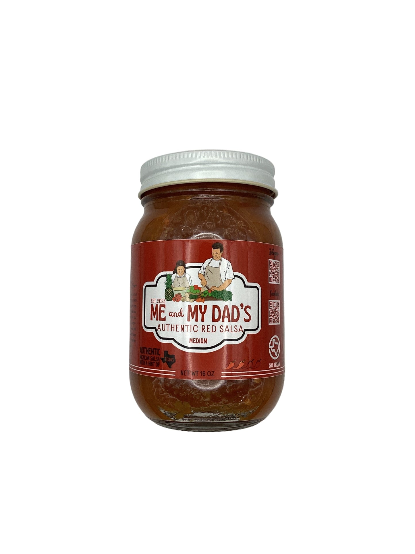 Me and My Dad’s Medium Authentic Red Salsa 16oz