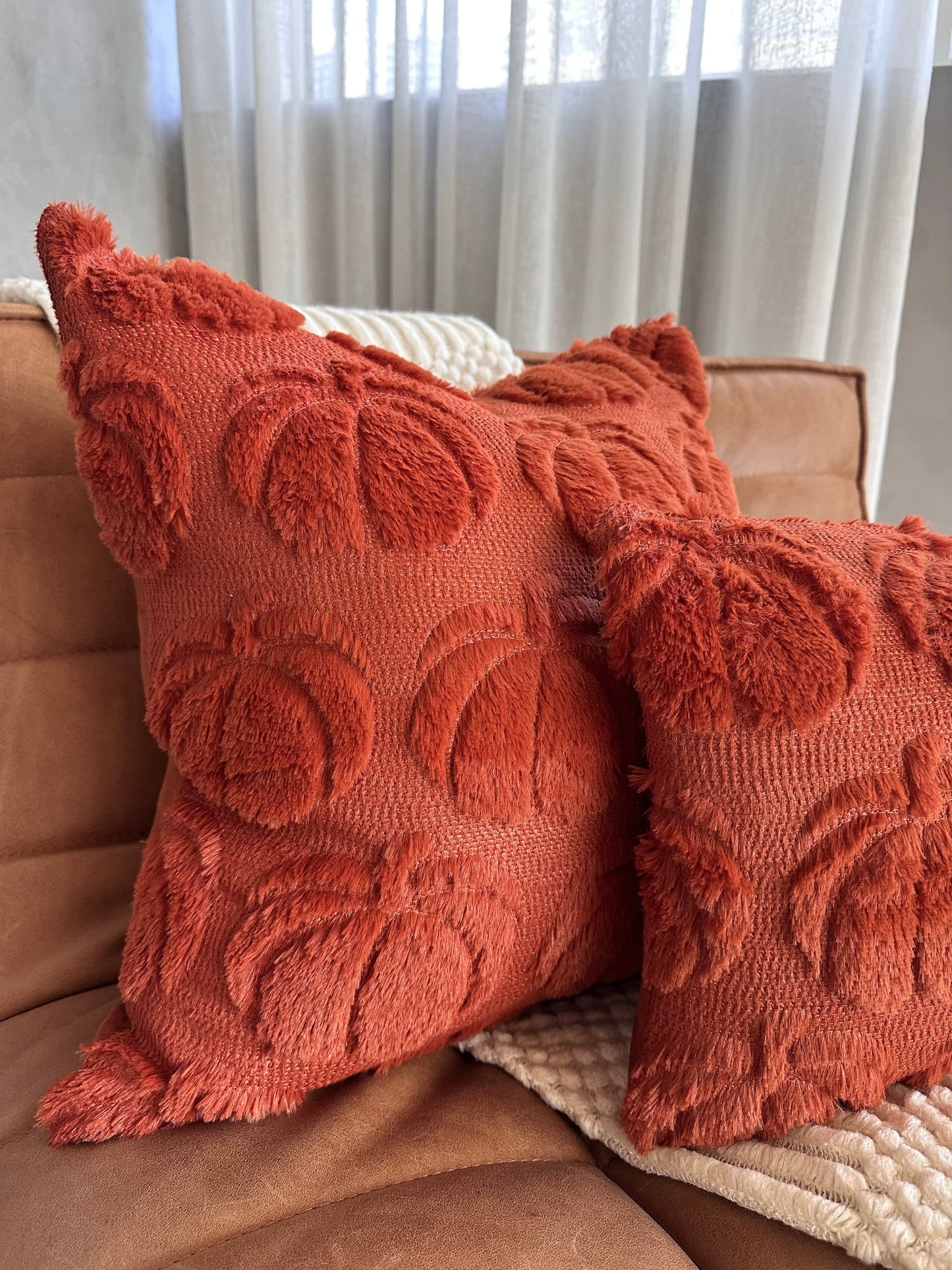 Dark Rust Pumpkin Lumbar Pillow Cover