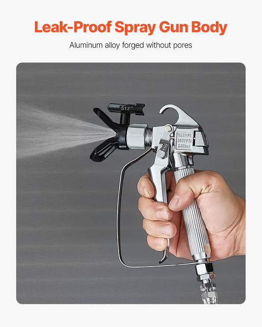 Airless Paint Spray Gun 3600PSI High Pressure Airless Spray Gun 517 Tip