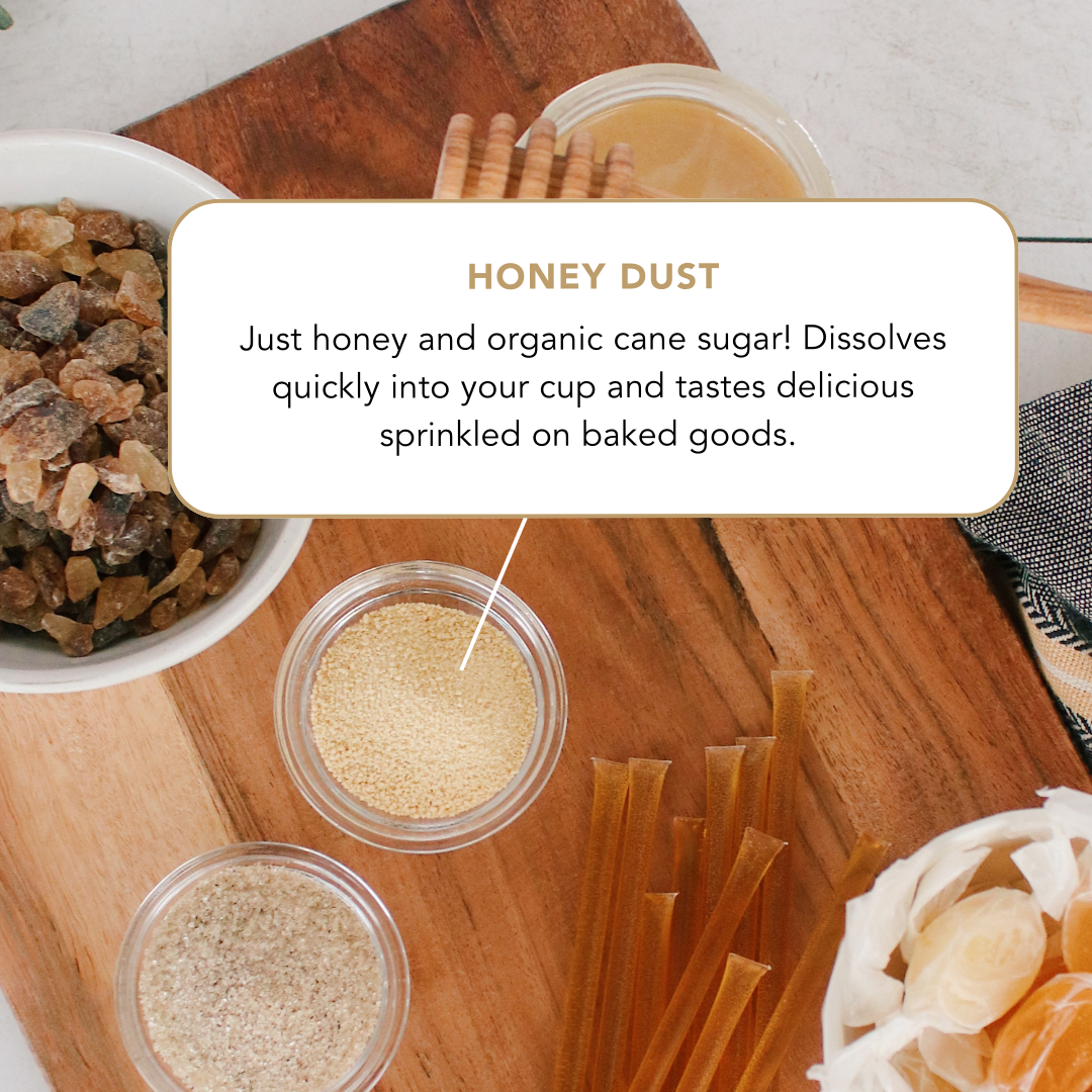 Plum Deluxe Tea Honey Dust (Cane Sugar - Raw Honey)