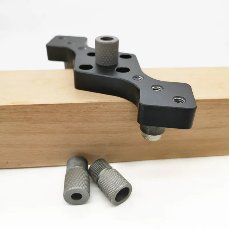 Woodworking 6/8/10Mm Vertical Pocket Hole Jig Self Centering Dowel Drill Guide Pin Fixture Sliding Drilling Punch Guide Set