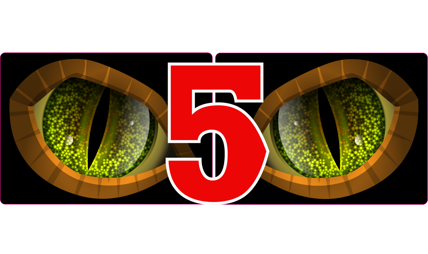 Green Eye decals for YJ or 5x7 headlights