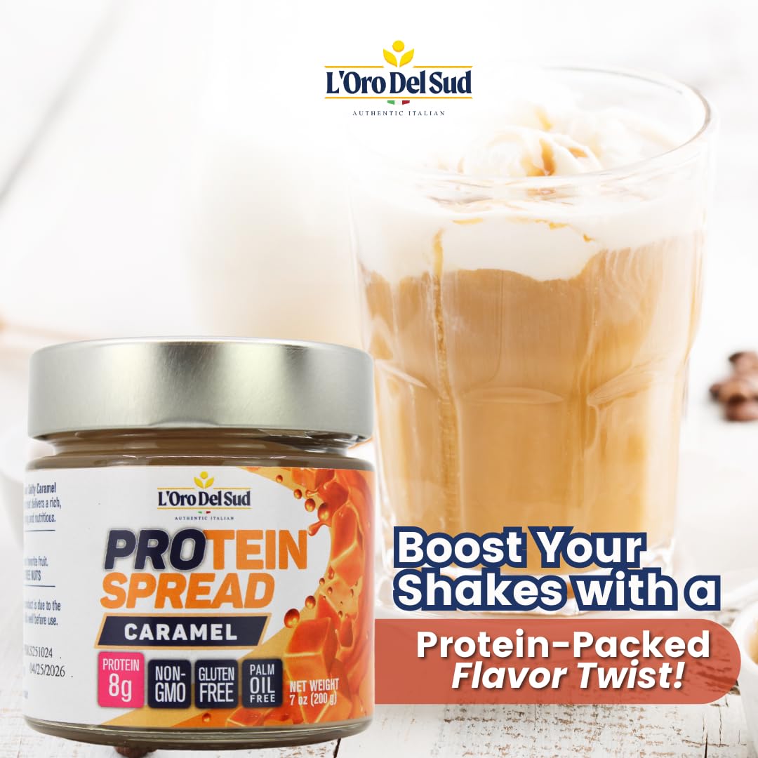 L'Oro Del Sud, Caramel Protein Spread, 7 oz (200g)