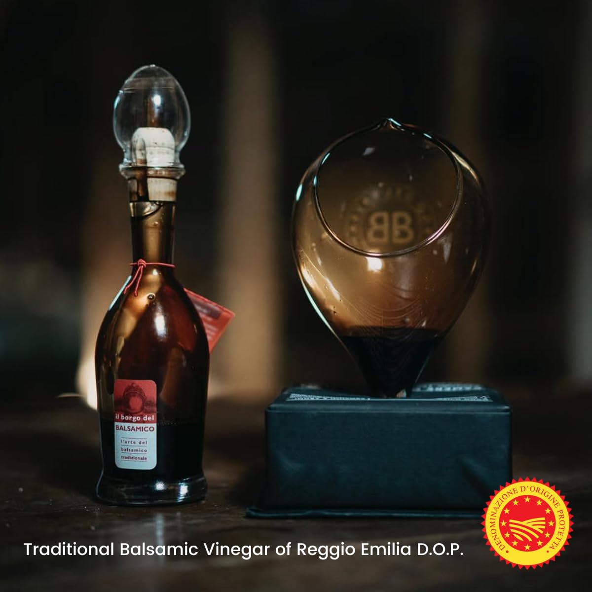 Il Borgo del Balsamico, Traditional Balsamic Vinegar of Reggio Emilia D.O.P. Red Label Aged 12+ Years 100 ml / (3.3 fl oz)