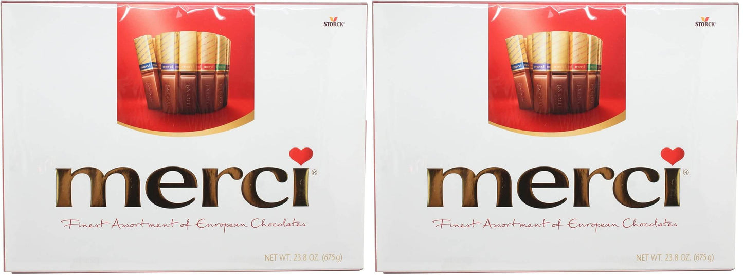 Merci German Chocolates - Premium Assorted Gift Box (23.8oz) | 8 Gourmet Varieties