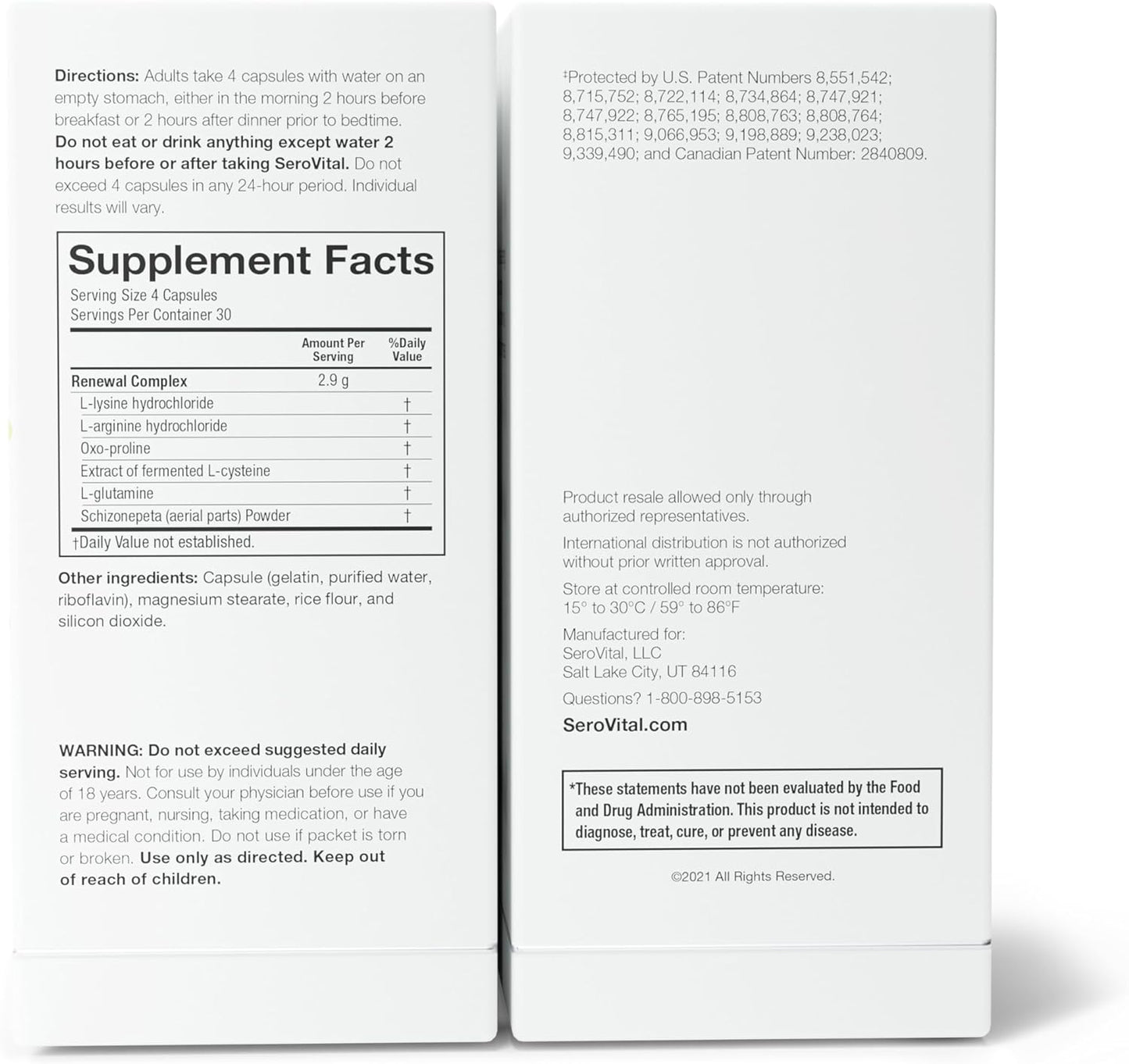 Serovital Renewal Complex - Anti Aging Supplements - Improved Energy, Immunity and Sleep (30 days serving) - Clearance Sale