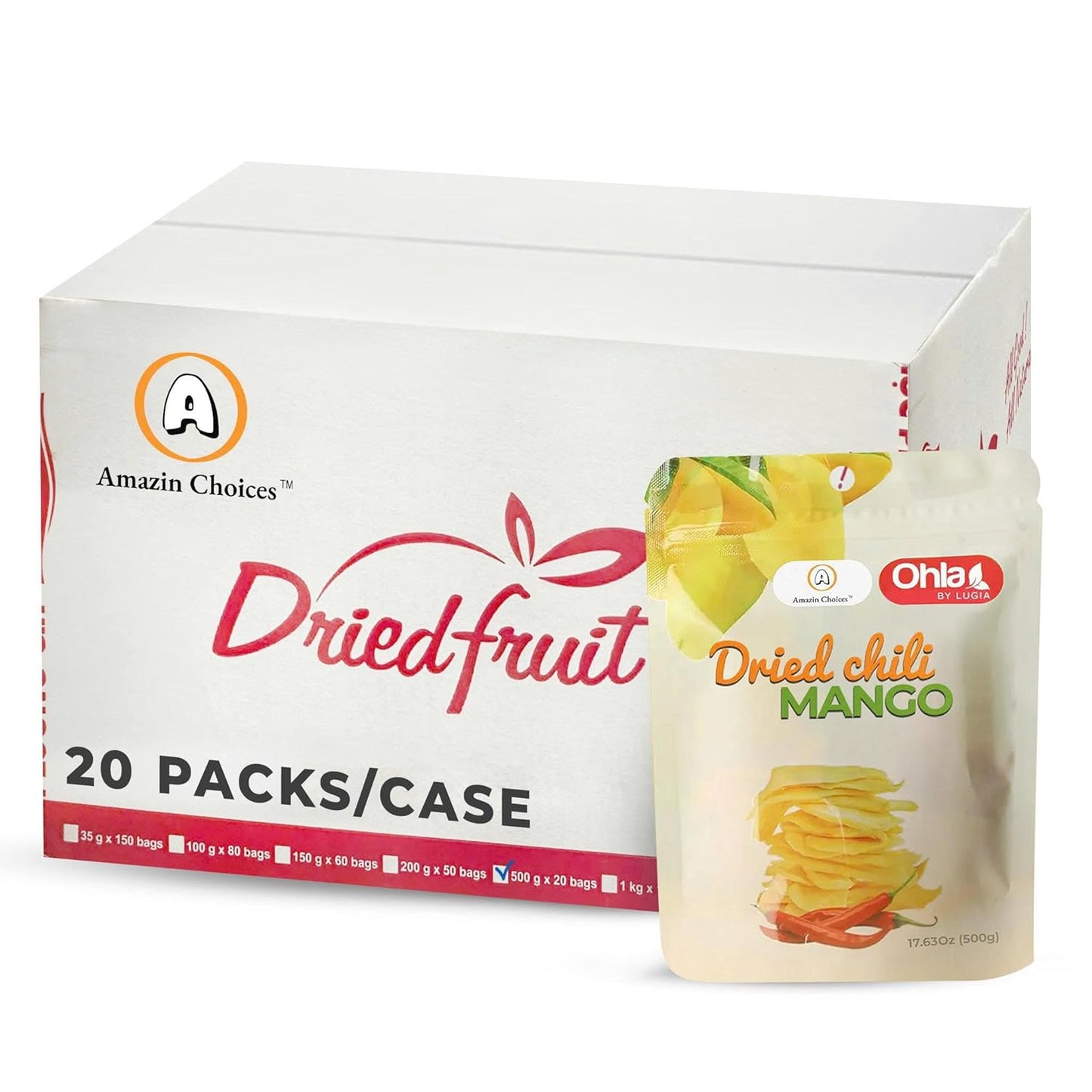 Amazin Choices Dried Chili Mango, 17.63 Oz.