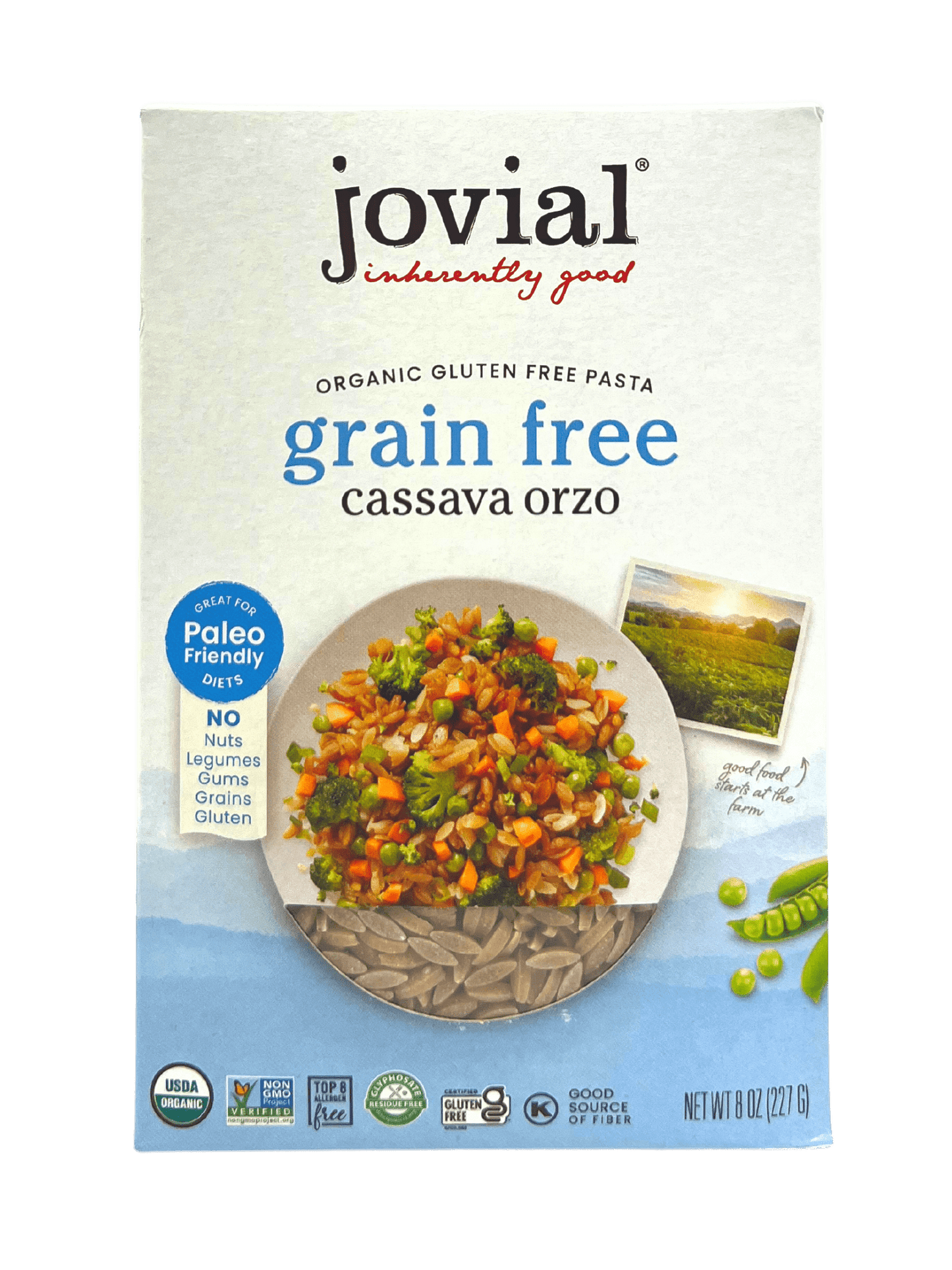 Orzo, Cassava, Organic, Jovial, Gluten-Free, Grain-Free