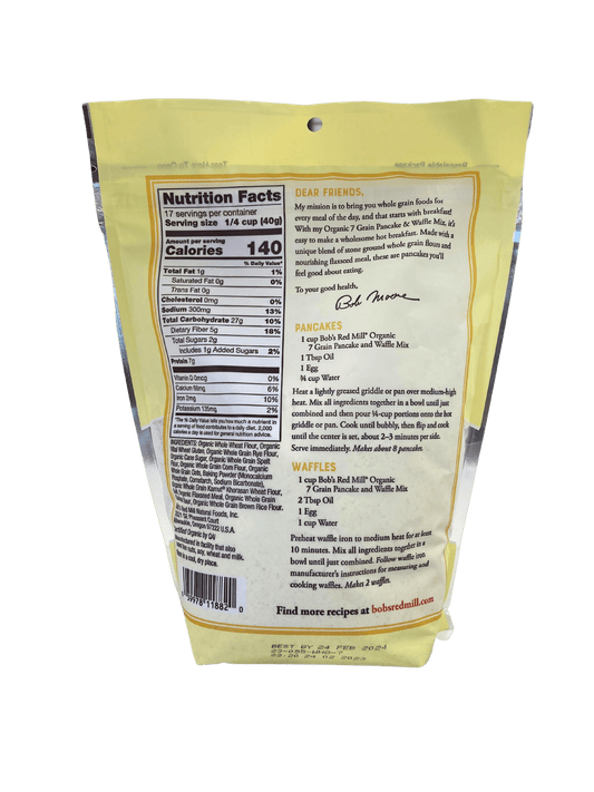 Pancake & Waffle Mix, Multi-Grain, Organic, Bob's Red Mill