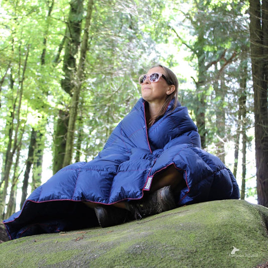 down Camping Blanket - Outdoor Travel Quilt | Sustainable, Insulated, Lightweight & Warm Gear for Sleep, Camping, Stadium, Hiking & Festivals | Water Resistant, Packable & Compact