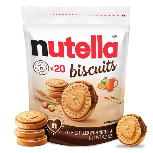 Nutella Biscuits - Premium Hazelnut Cocoa Cookies | Imported from Italy (20-Count, 9.7 oz)