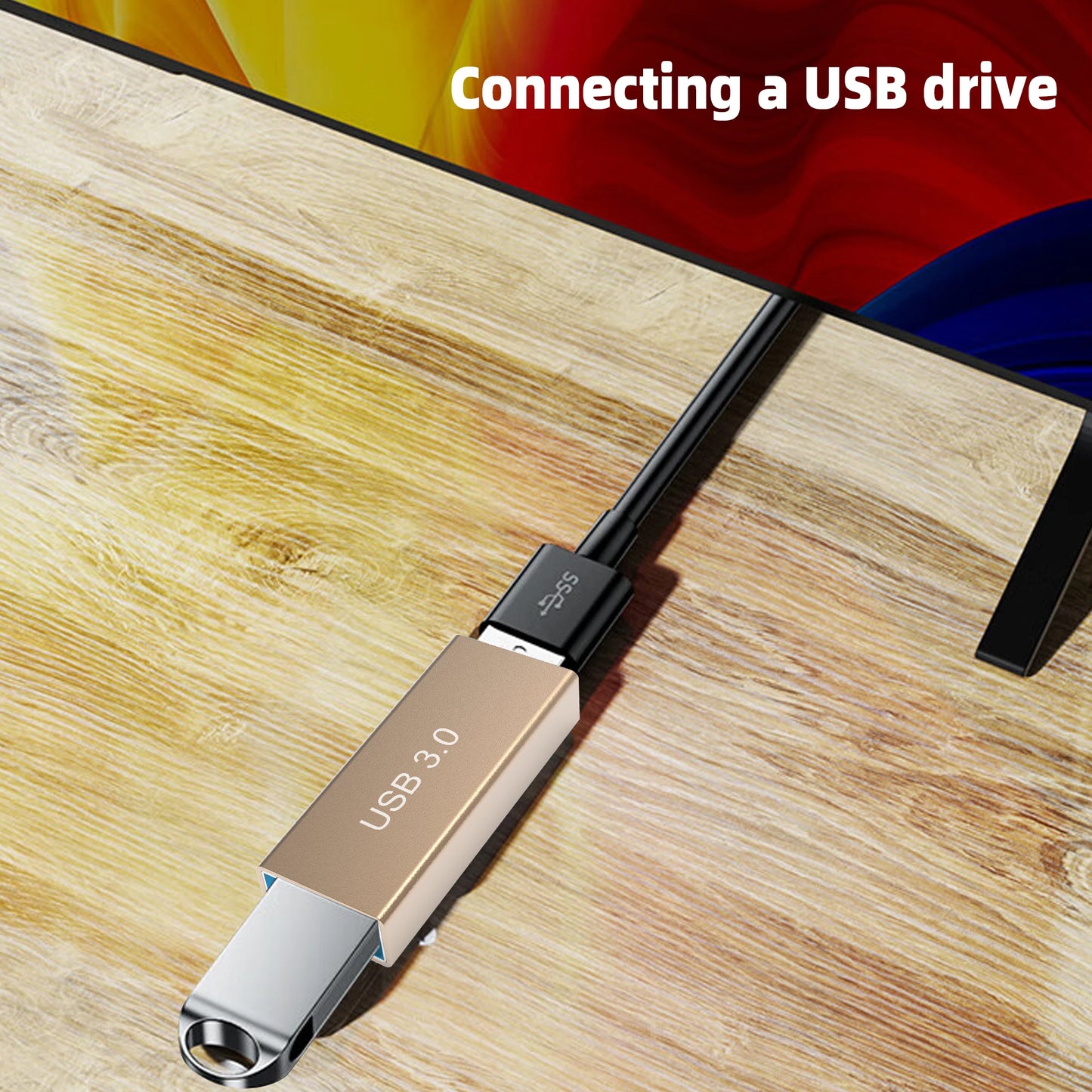 USB 3.0 Type a Female to a Female Connector Adapter OTG AF to AF Coupler F/F Gender Changer Extender Converter Gold