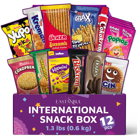 Premium International Snack Box - 12 Full-Size Global Treats | World Snacks