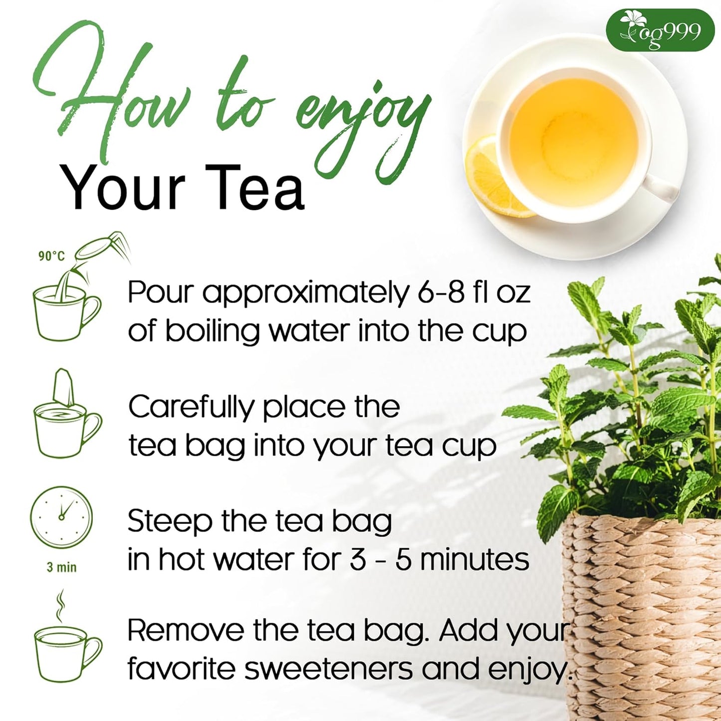 Premium Moroccan Mint Green Tea | Traditional Green Tea with Spearmint – Premium Quality Herbal Blend.