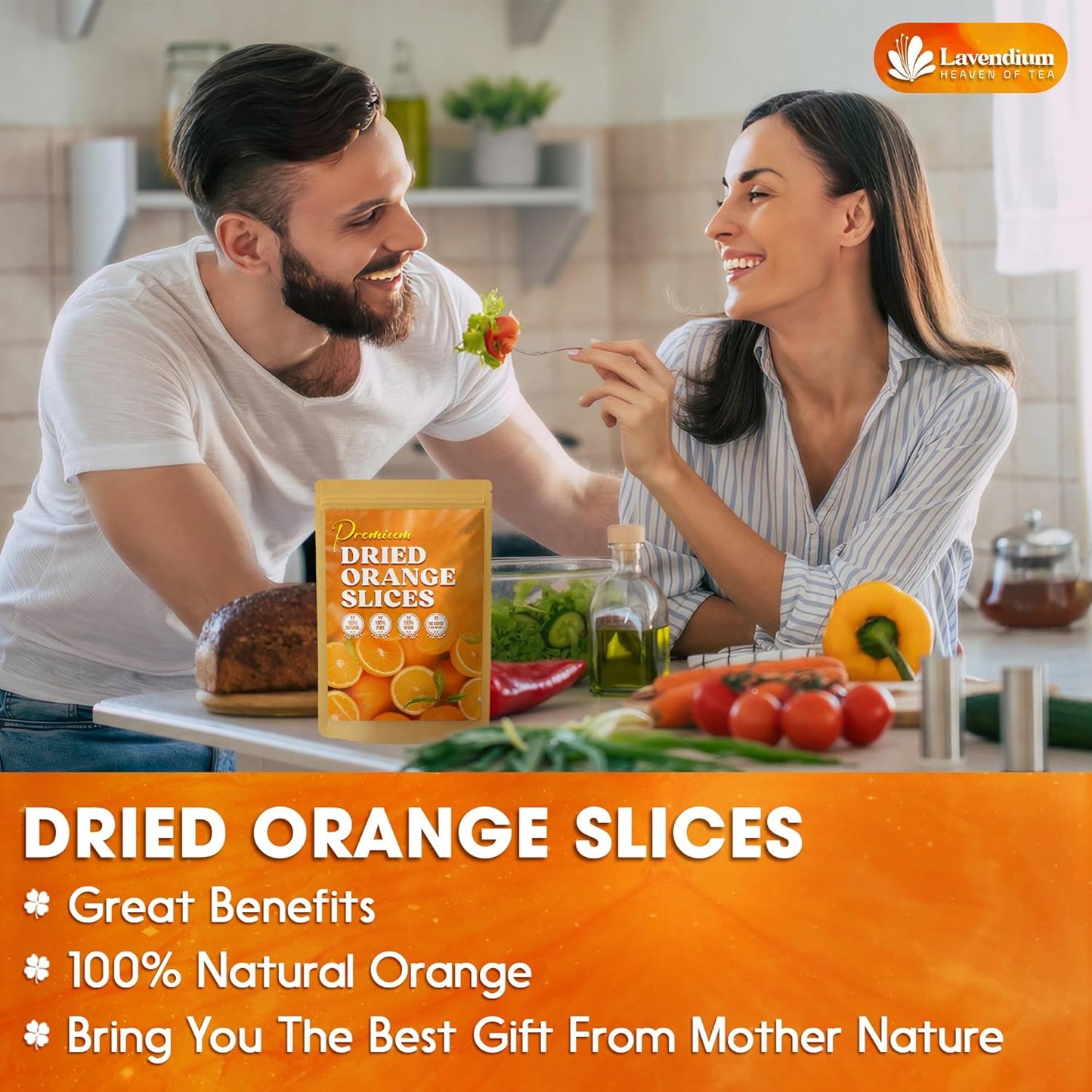 Premium Dried Orange Slices 6oz – Natural Dehydrated Citrus Wheels for Tea, Cocktails, Baking, Holiday Decorations, Potpourri, and Crafts.