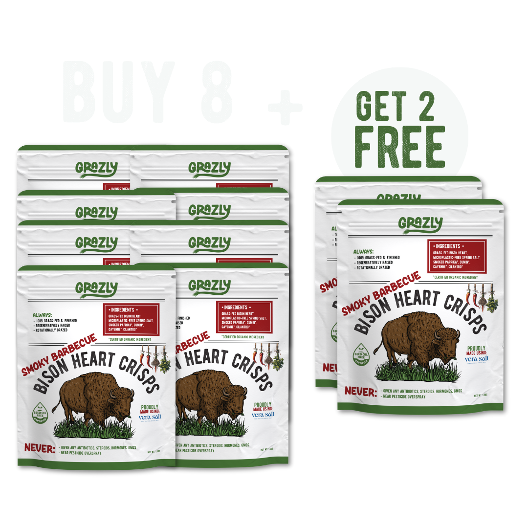 Bison Heart Crisps - 100% Grass-Fed/Finished