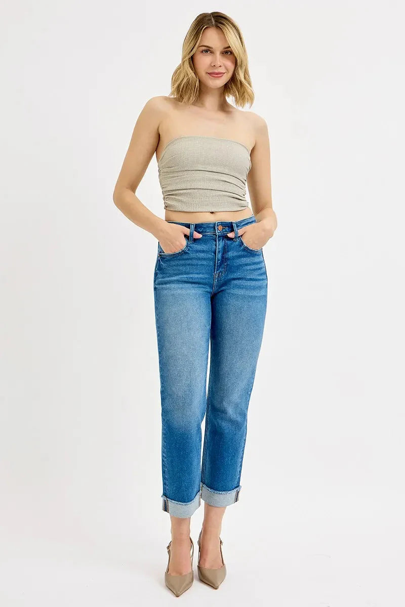 RISEN Jeans - Full Size High Rise Boyfriend Fit Ankle Jeans
