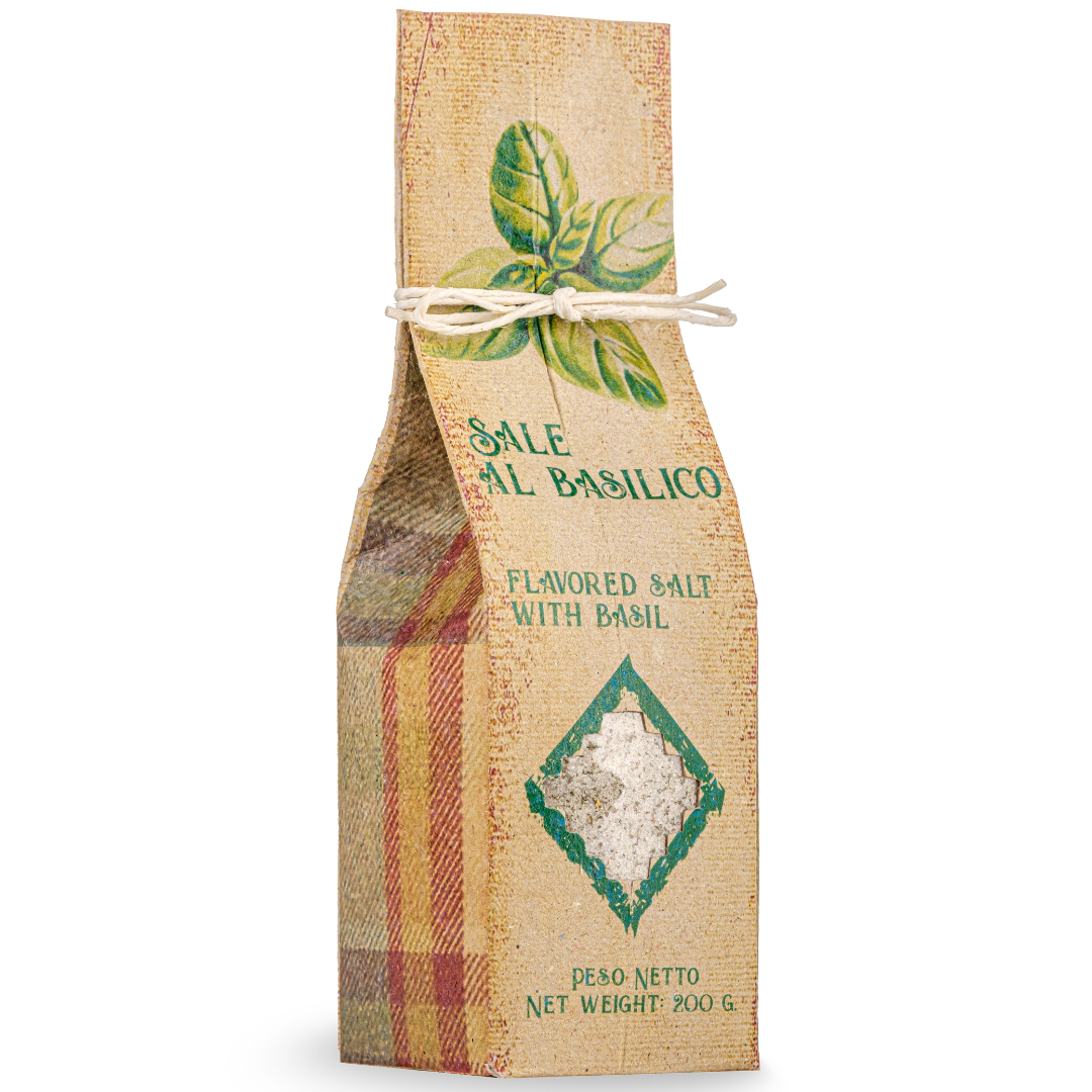 Artigiani dei Sapori, Sicilian Sea Salt with Basil, 7oz (198g)