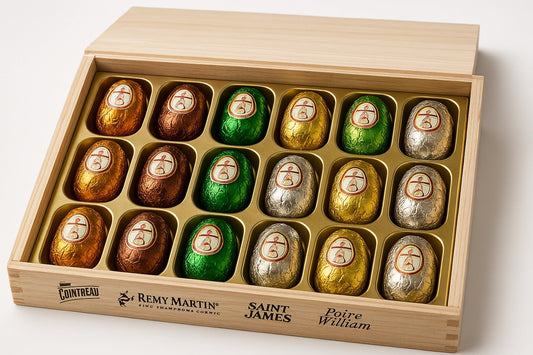 Andy Anand Gourmet Chocolate Liquor Bottles – European Dark Chocolate, Non-Alcoholic Liquor-Filled Assortment, 60% Cocoa Butter, Gift Box