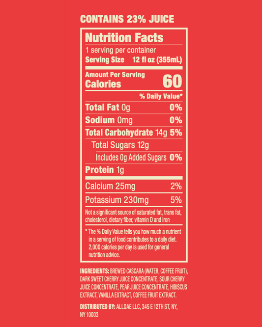 AllDae Black Cherry Vanilla Superfruit Soda Can - 12 cans x 12 oz case