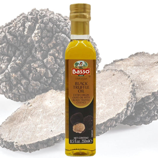 Basso 1904 Black & White Truffle Infused Extra Virgin Olive Oil – 2 x 8.5 fl oz (250 ml)