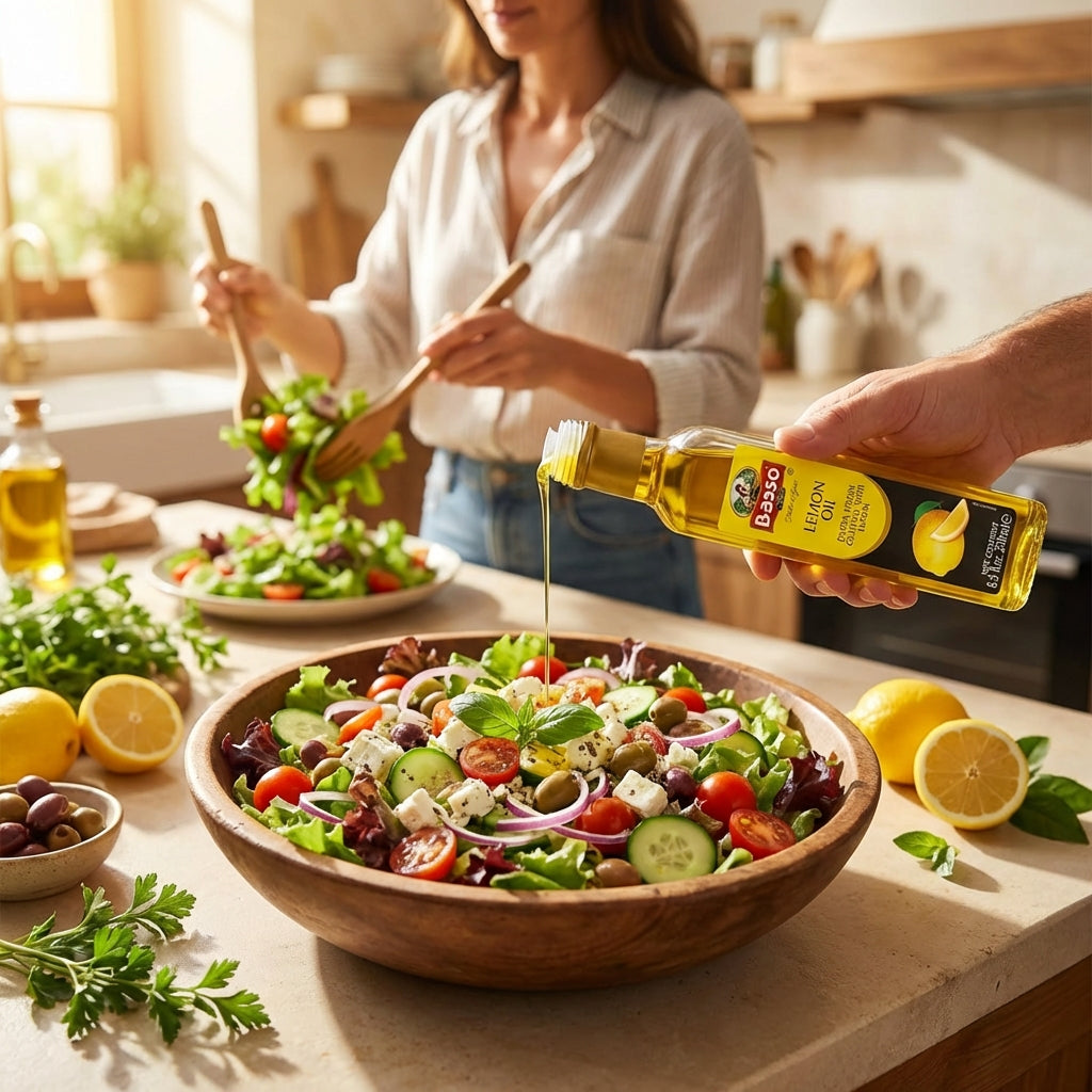 Basso 1904, Lemon Oil, Infused Extra Virgin Olive Oil, 8.5 Fl oz (250ml)