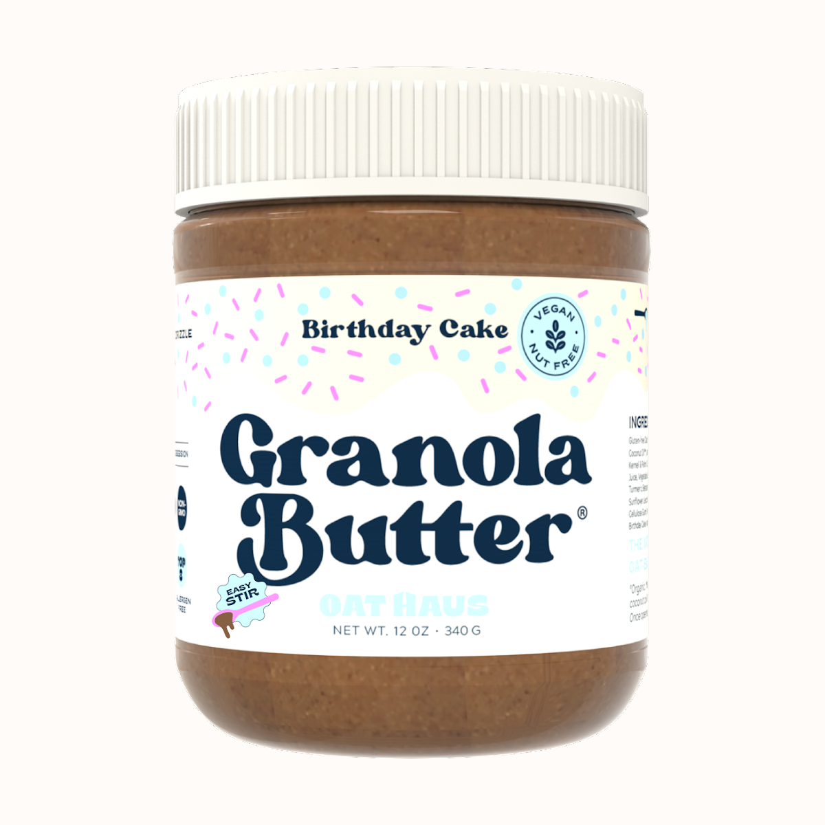 Birthday Cake Granola Butter by Oat Haus