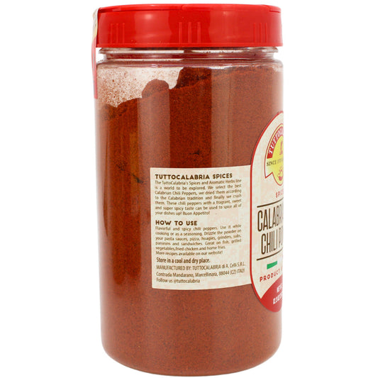 TuttoCalabria Hot Calabrian Chili Powder Shaker, 12.3 oz (350g)