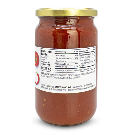 Campo D'Oro, Arrabiatta Tomato Sauce 24 oz