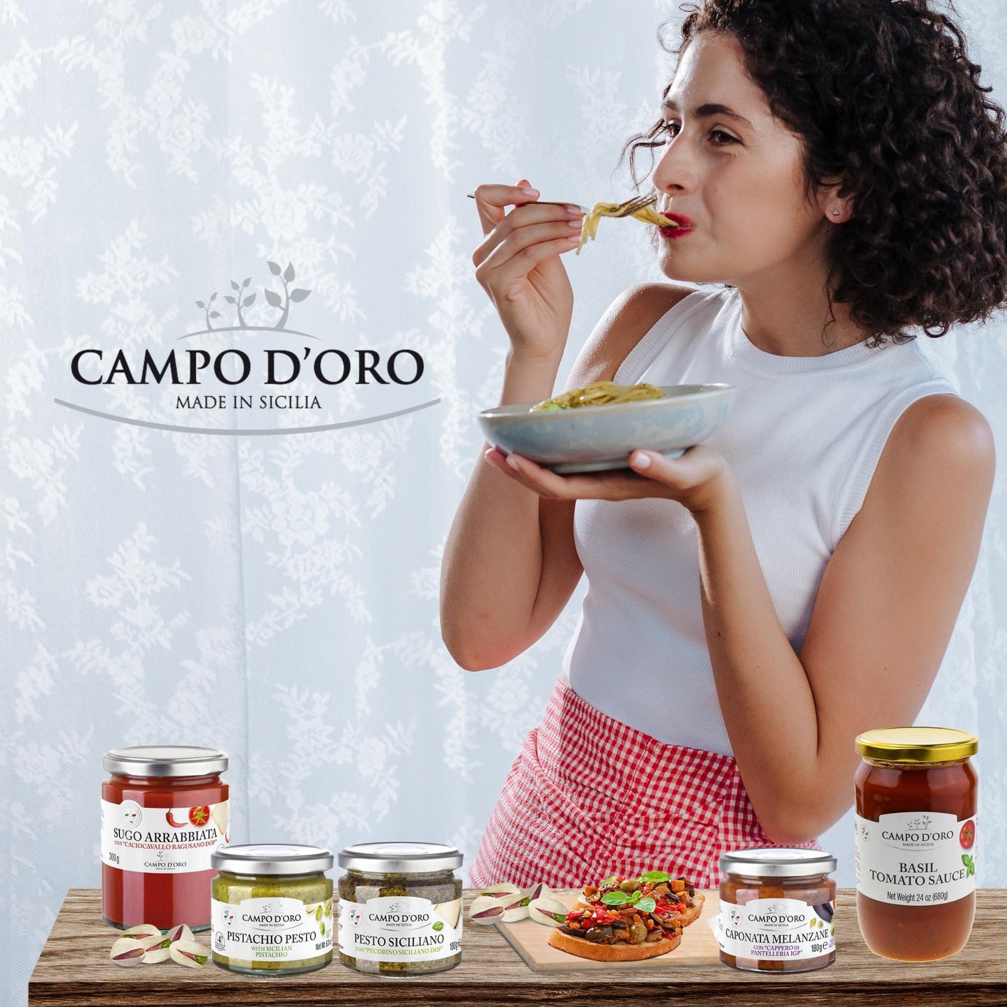 Campo D'Oro, Tomato with Eggplants Sauce 24 oz
