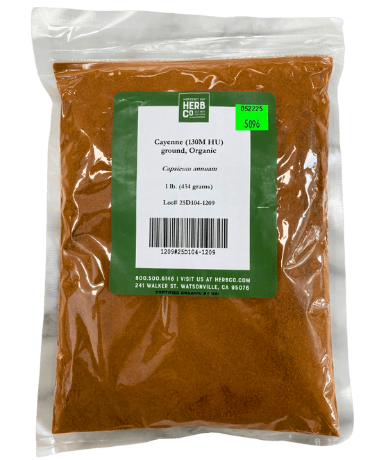 Cayenne Pepper, Ground, 130M HU, Organic