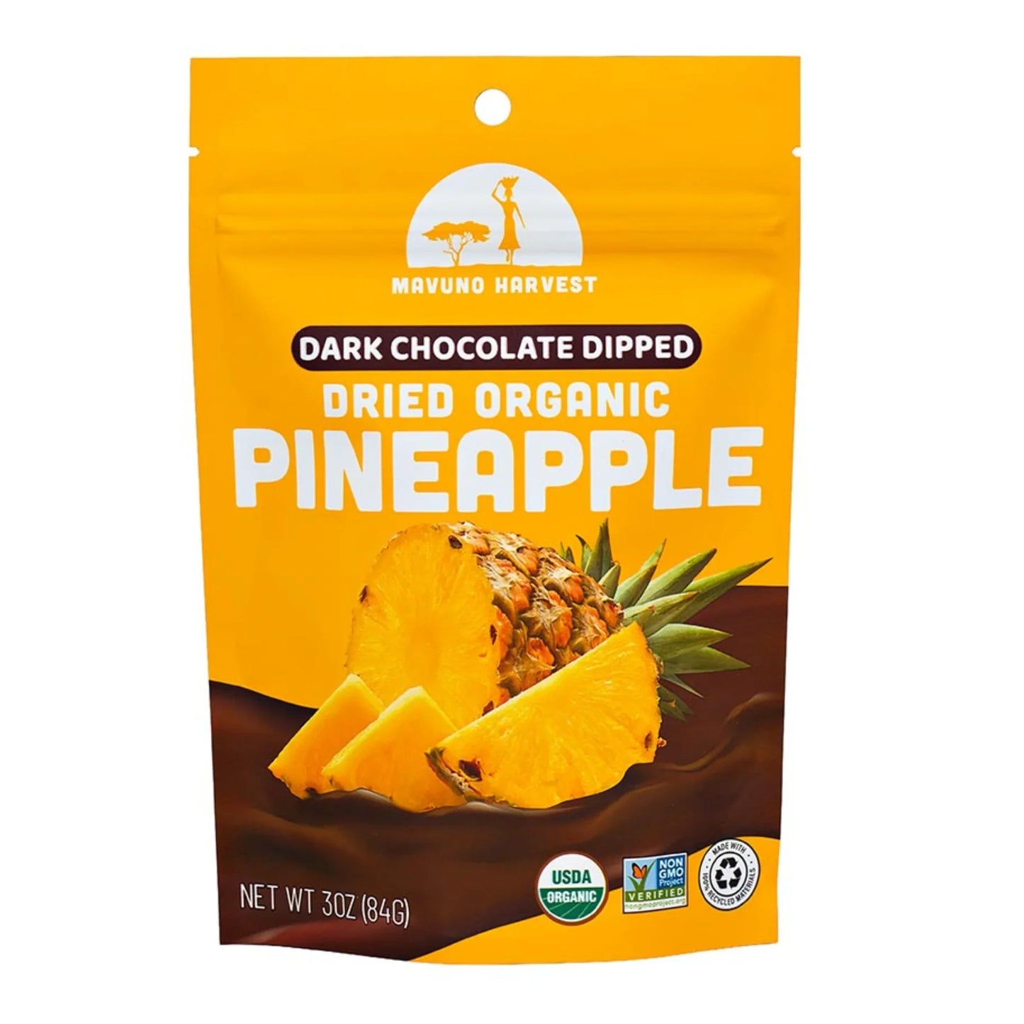 Organic Chocolate Dipped Dried Pineapple