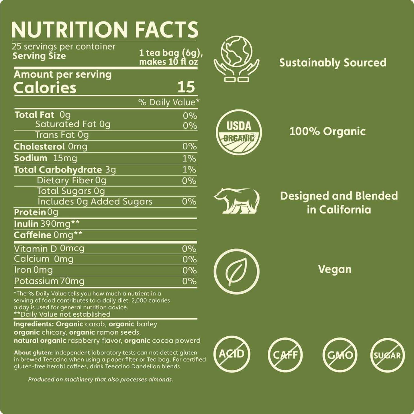 Chocolate Raspberry Roasted Herbal Tea