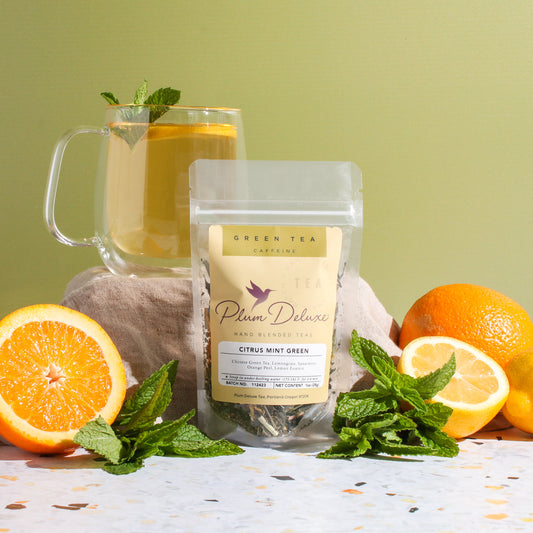 Plum Deluxe Tea Citrus Mint Green Tea (Lemon - Orange - Lemongrass - Mint)